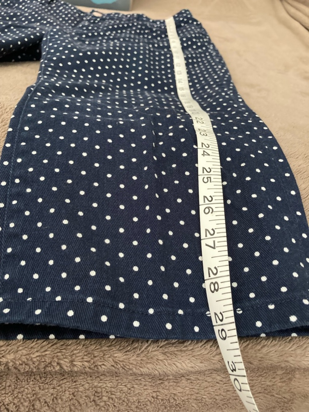 Chaps WOMENS Navy Polka Dot Capri jeans size 12 - Picture 7 of 12